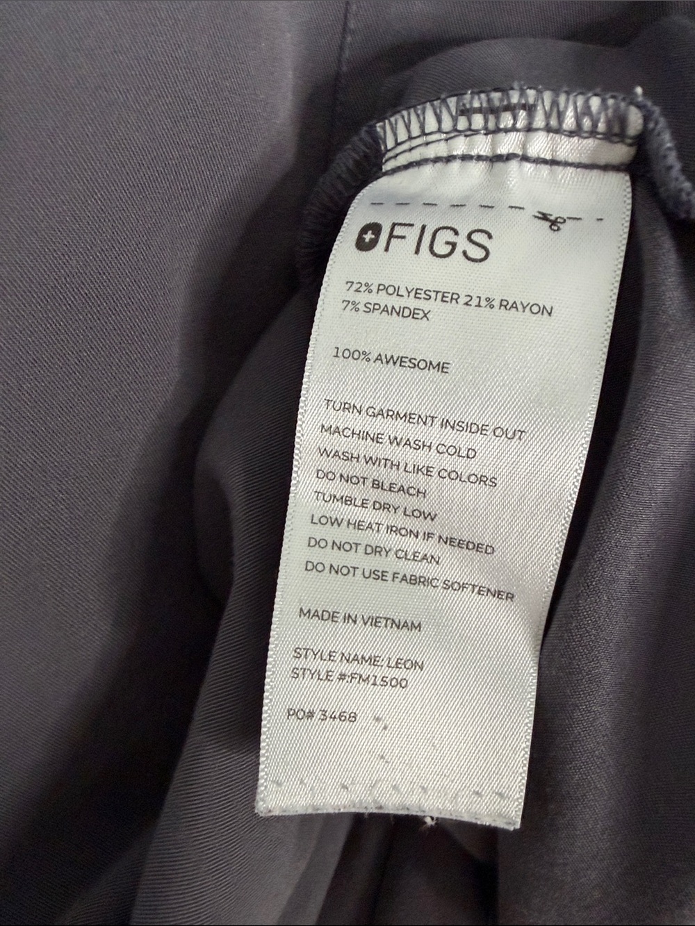 FIGS Leon Scrub Top Tansen Jogger Set Charcoal Gray Men’s Small - Picture 3 of 8